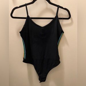 Derek Heart Black Rainbow Side Bodysuit